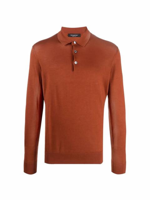 fine-knit polo shirt