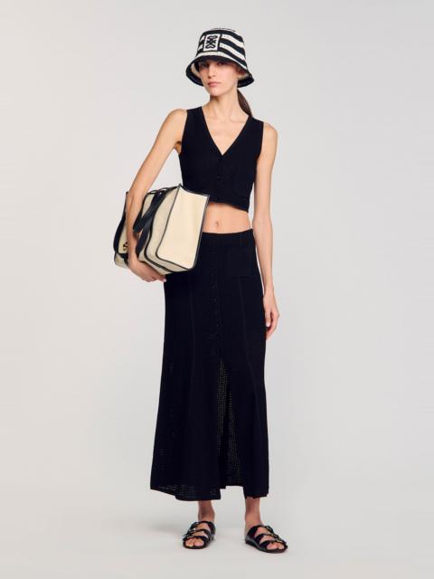 Sandro DECORATIVE KNIT CARDIGAN