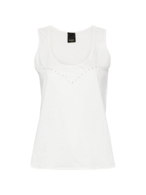 PINKO eyelet-detail cotton T-shirt