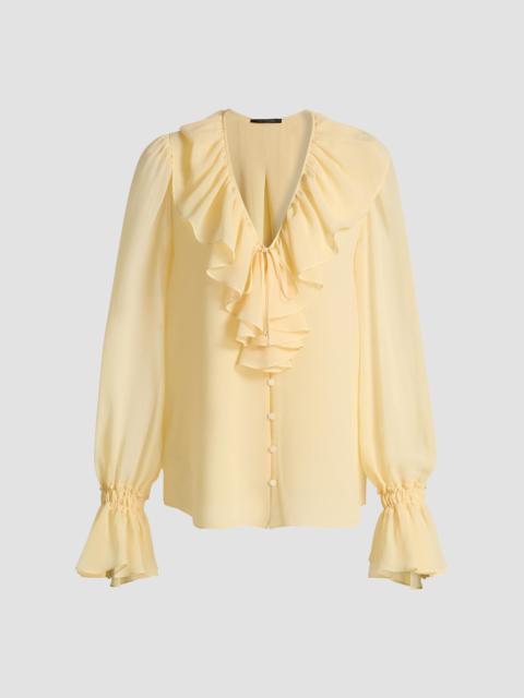 KOBI HALPERIN Women's Joslyn Ruffled Chiffon Blouse - Chamomile