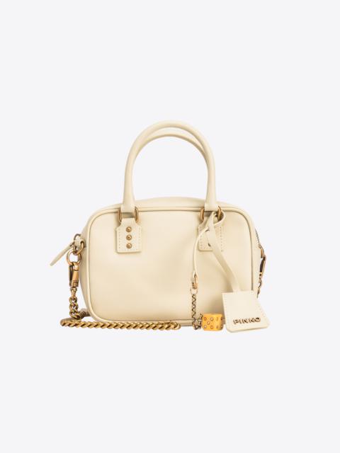 PINKO MINI BOWLING BAG IN LEATHER