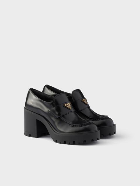 Prada Brushed leather loafers