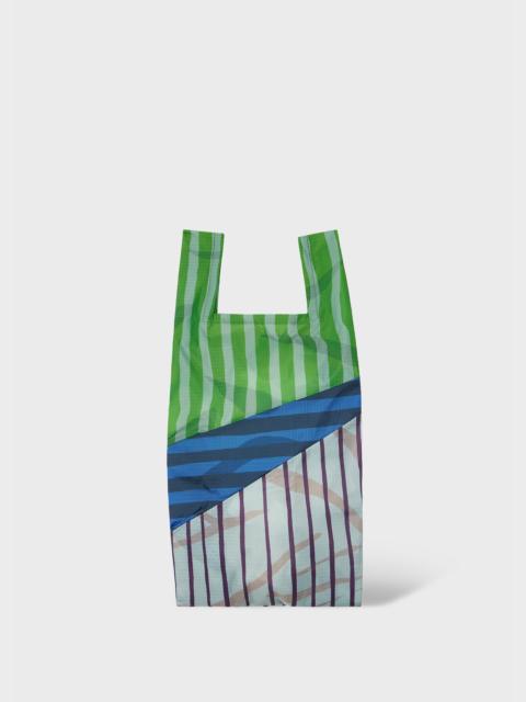 Paul Smith Susan Bijl x Paul Smith - Green Mixed-Stripe 'The New Shopping Bag' Medium
