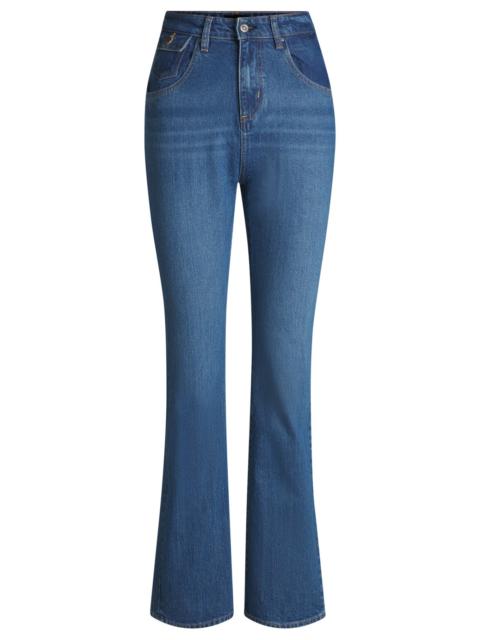 BOSS BOOTCUT JEANS IN BLUE COMFORT-STRETCH DENIM