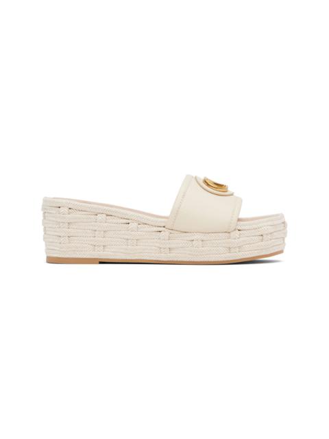 Valentino Off-White VLogo Signature Slide Espadrillas Sandals