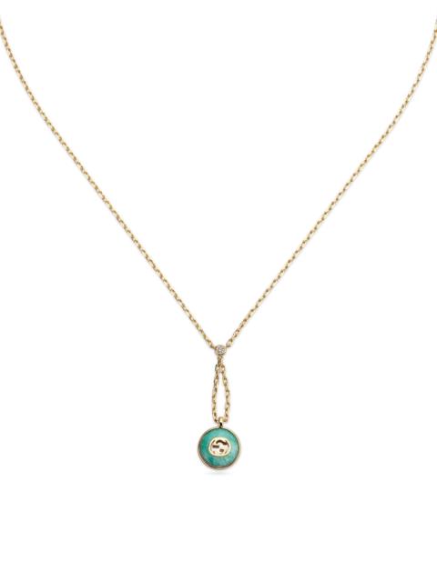 GUCCI Women's 18K Yellow Gold, Amazonite & 0.05 TCW Diamond Pendant Necklace - Green