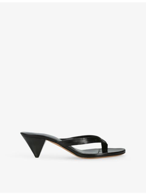 JUDE Rooty Leather Heeled Sandals