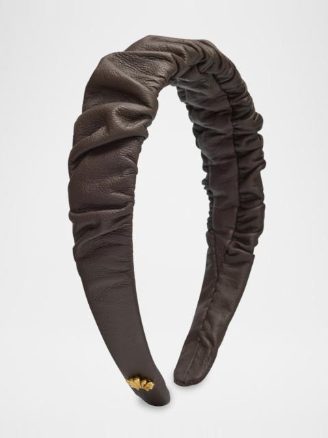 LELE SADOUGHI Kelly Ruched Leather Headband
