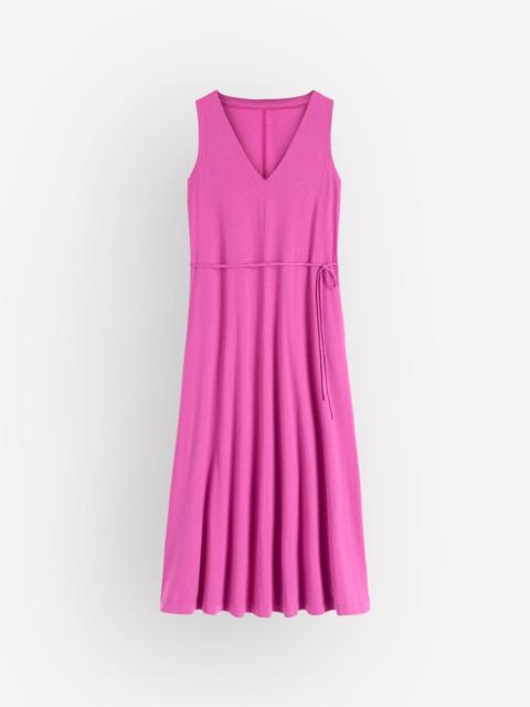 BODEN Mia V-neck Jersey Midi Dress-Passion Flower