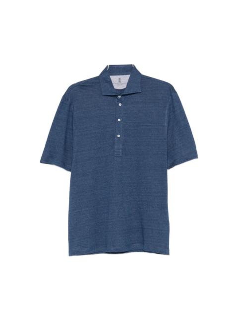 Brunello Cucinelli Linen and cotton polo shirt