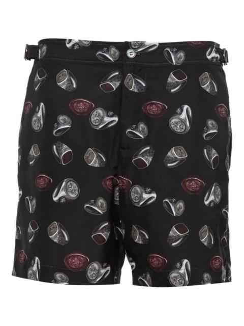 Dolce & Gabbana ring-seal print swim shorts