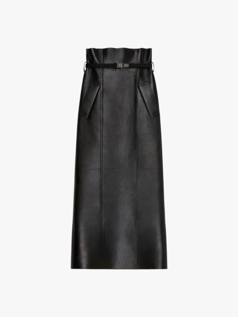 Givenchy WRAP SKIRT IN LEATHER WITH 4G BELT