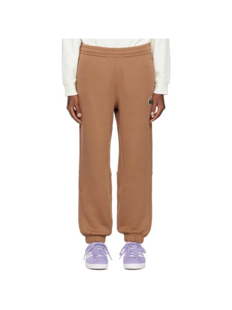 LACOSTE Brown Embroidered Lounge Pants