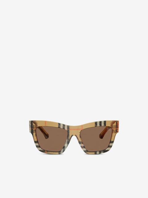 Burberry check-pattern square-frame sunglasses
