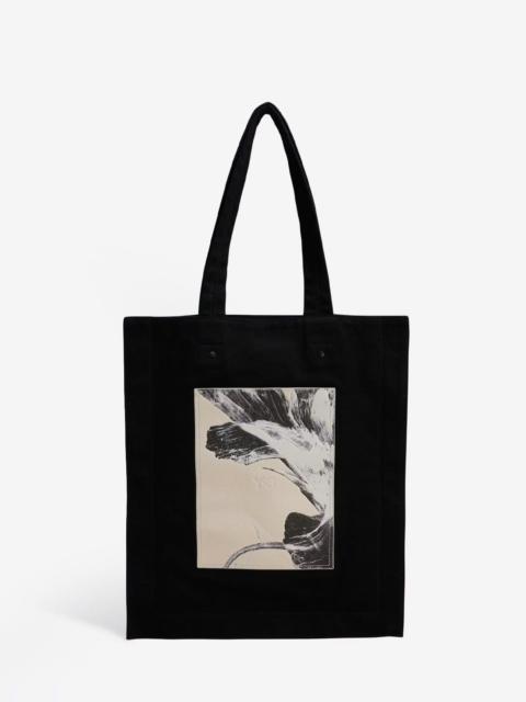 Black Floral Tote Bag