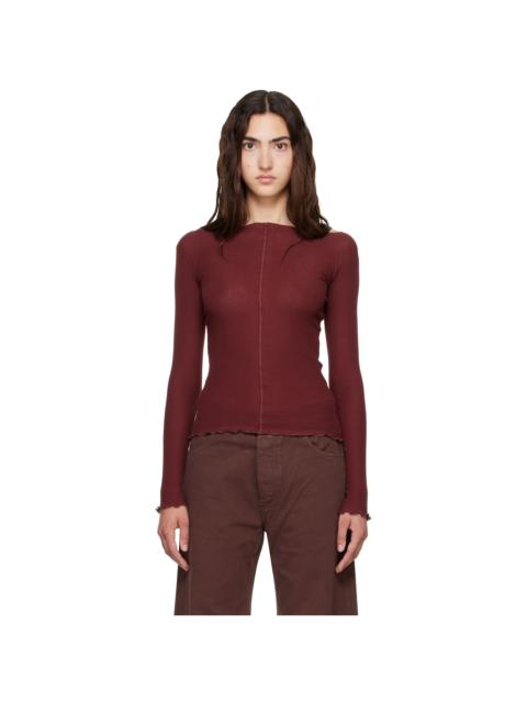 BASERANGE Burgundy Pama Long Sleeve T-shirt