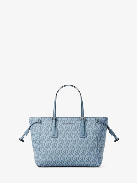 MICHAEL KORS Voyager Extra-Small Signature Logo Tote Bag