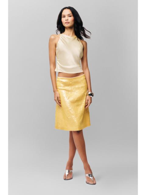 GUIZIO ISABELLE SEQUIN MIDI SKIRT