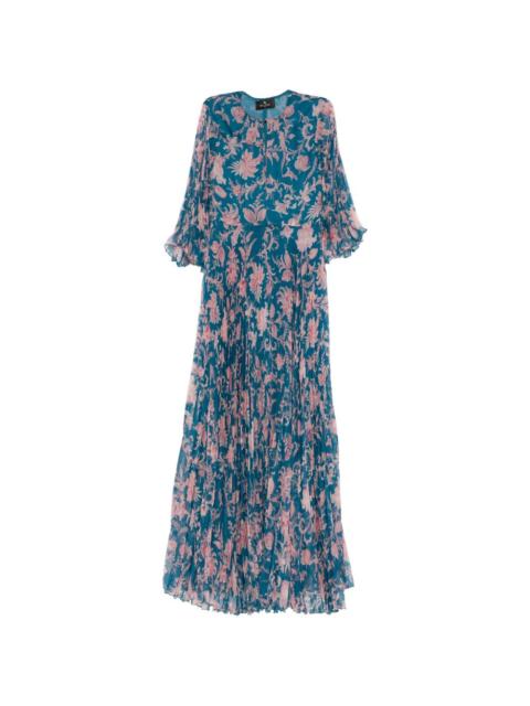 Etro floral-pattern pleated dress