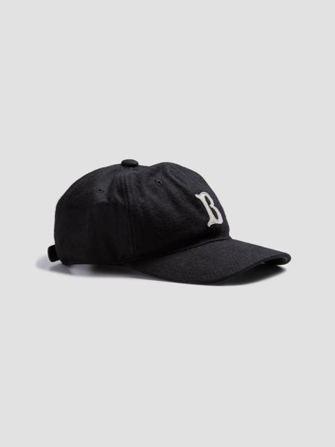 Nigel Cabourn Wild Bricks Wool Baseball Cap in Black