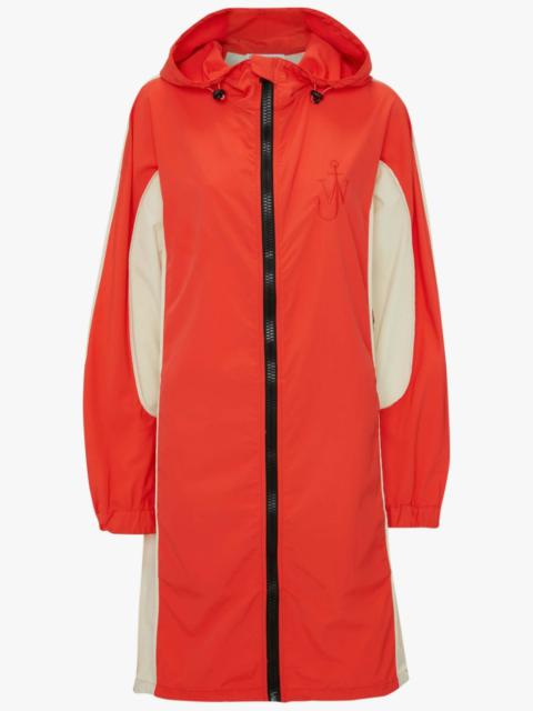 LONG COLOUR BLOCK PARKA COAT