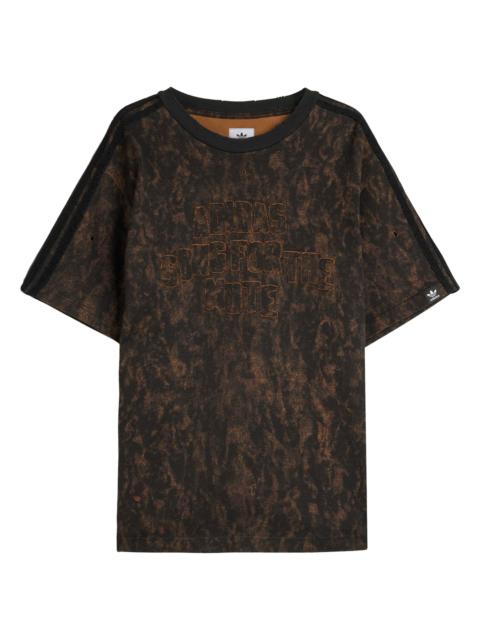 adidas Men's adidas x SFTM ADI006 Logo-Embroidered Cotton Crewneck T-Shirt - Stone Khaki