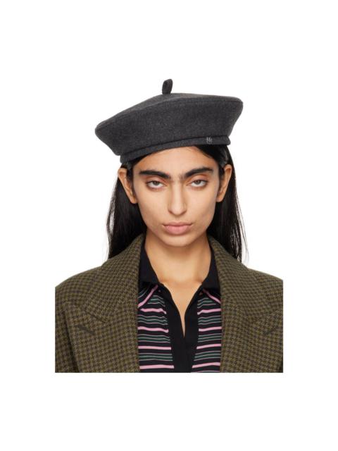 RUSLAN BAGINSKIY Gray Wool-Blend Beret