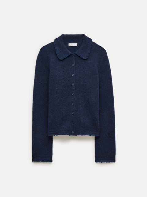 J.CREW Pointelle cardigan in alpaca blend