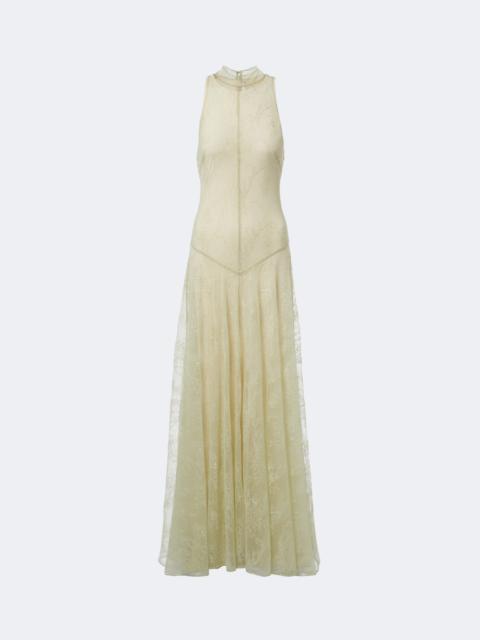 De La Vali Palomina halterneck lace maxi dress