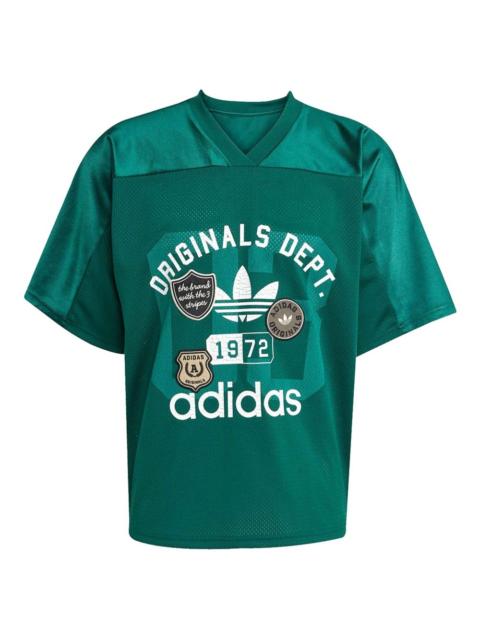 adidas jersey V-neck T-shirt