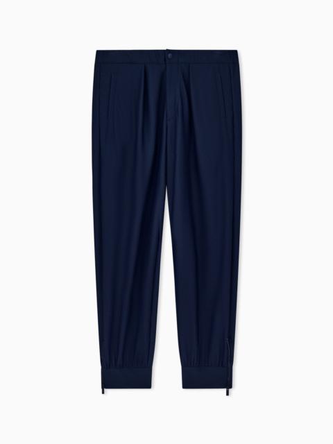 GIORGIO ARMANI TROUSERS SLIM FIT IN HI-TECH HONEYCOMB JERSEY