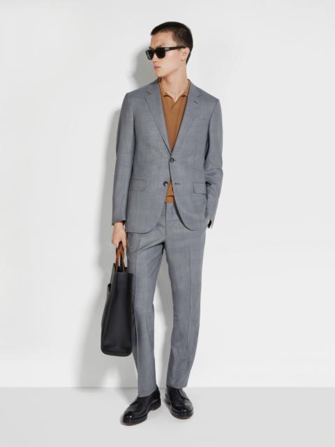 ZEGNA BLACK AND WHITE CENTOVENTIMILA WOOL SUIT