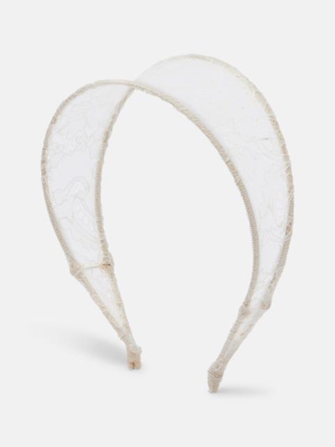 Jennifer Behr Thalia silk lace headband