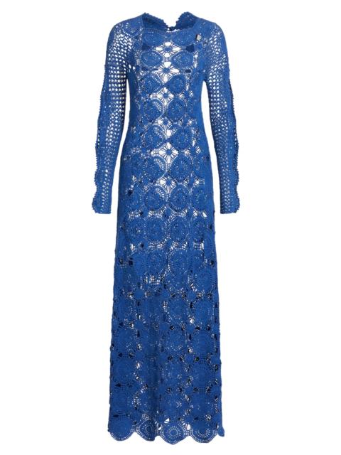 ESCVDO Women's Camino Jules Crochet Maxi Dress - Electric Blue