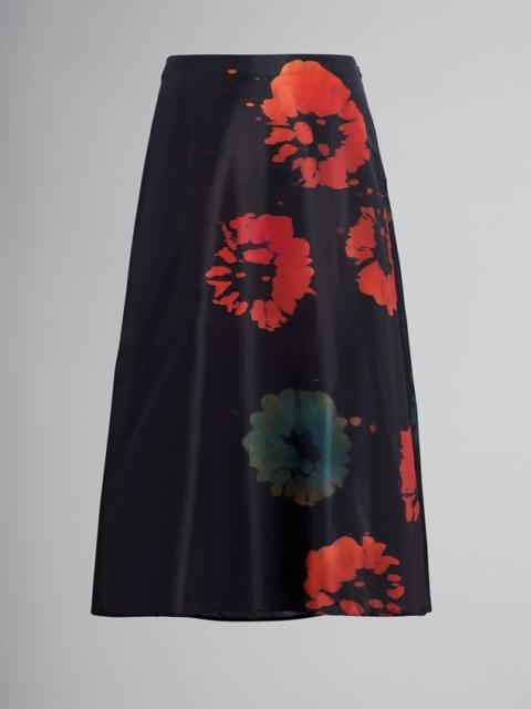 Marni SUNFLOWER PRINT FLUID VISCOSE SKIRT