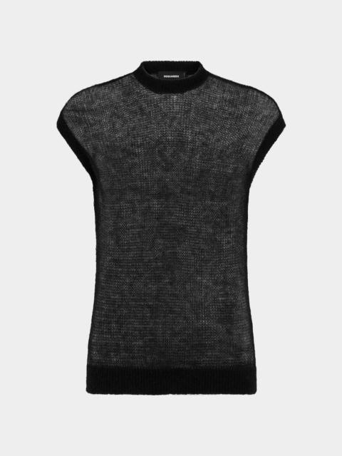 DSQUARED2 SEE THROUGH KNIT VEST