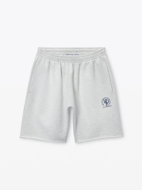 Alexander Wang Unisex Logo Oversized Cotton Terry Sweat Short