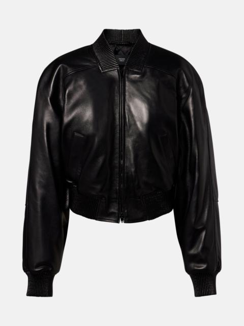 PHOEBE PHILO Leather bomber jacket