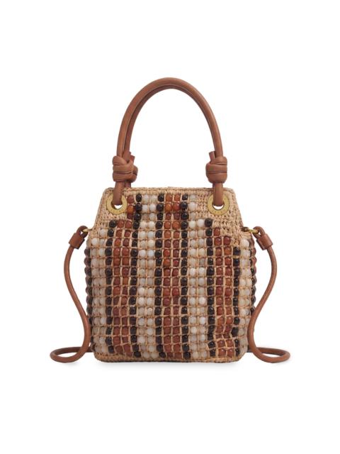 VERONICA BEARD Women's Small Beaded Raffia Slouch Top Handle Bag - Hazelwood