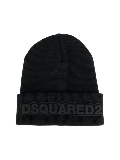DSQUARED2 logo embroidered beanie