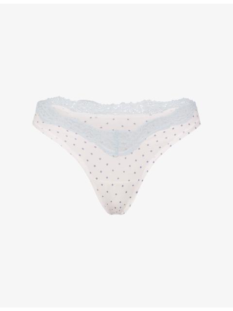SKIMS Fits Everybody Lace Dipped Thong