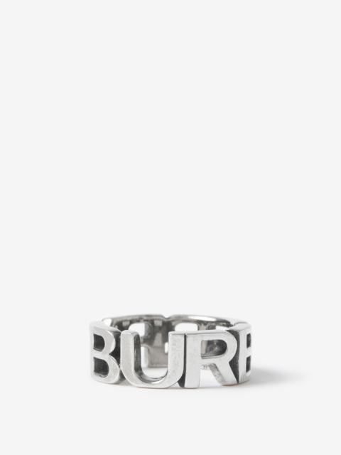 Burberry Palladium-plated Logo Ring