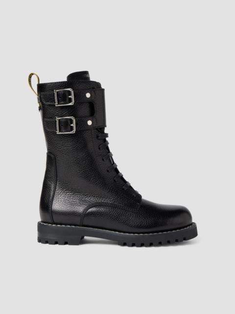 FENDI Women's Commando Leather Combat Boots - Nero