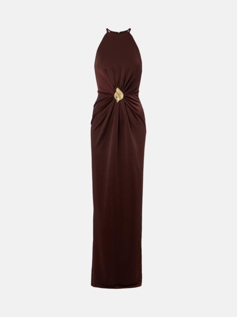 REBECCA VALLANCE Isla halterneck maxi dress