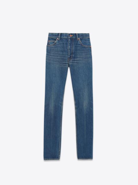 SAINT LAURENT cindy jeans in dark beach blue denim