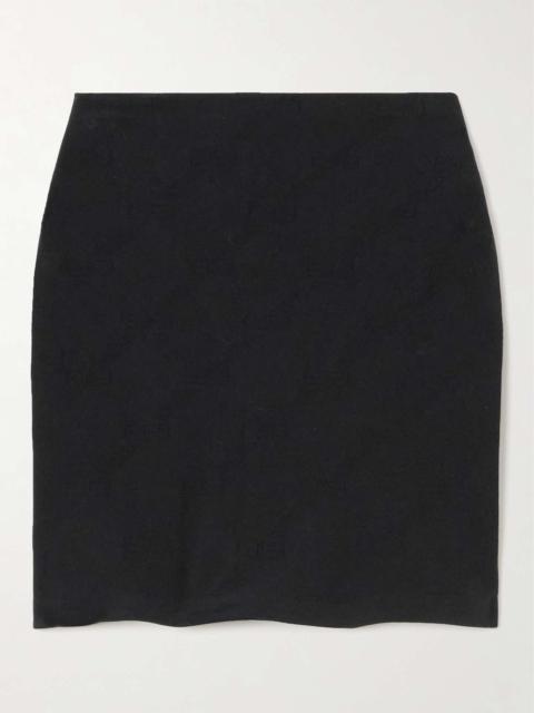 Stretch-knit mini skirt