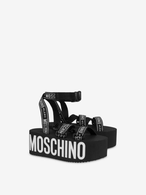 Moschino MAXI LOGO WEDGE SANDALS