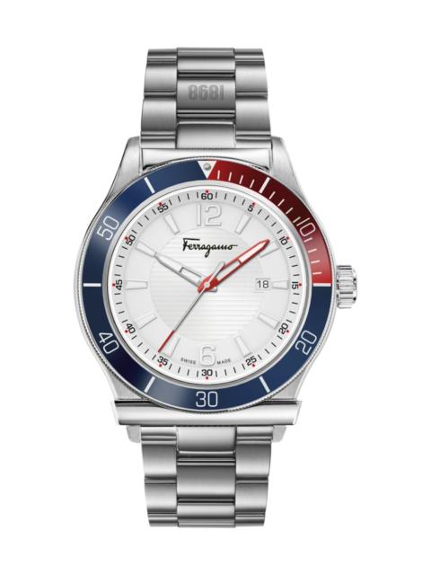 FERRAGAMO Silver Men's Wrist Watch