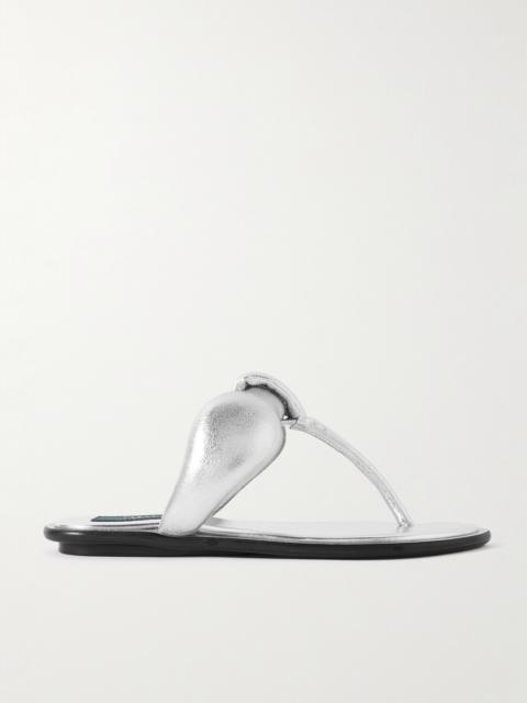 PUCCI Padded Metallic Leather Sandals