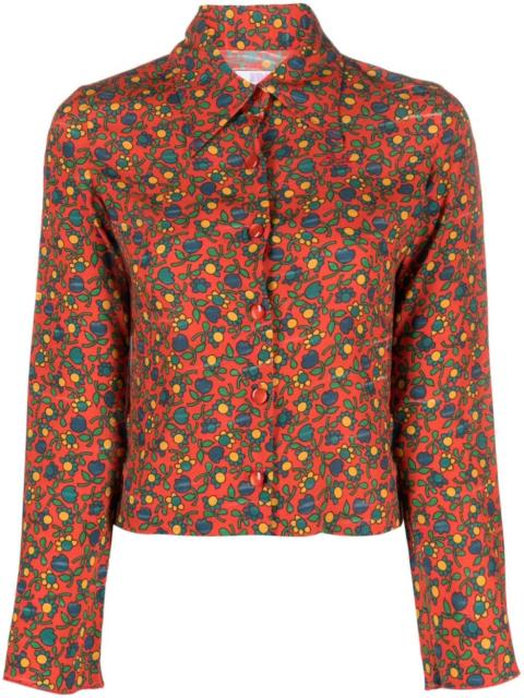 Folksy Flower long-sleeve shirt